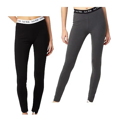 Ladies Jack Wills Sportswear Stylish Logo Waistband Leggings Sizes From 4 To 16 • £13.32