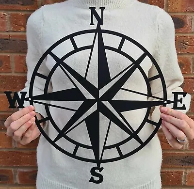 COMPASS Metal Wall Art Plaque Ornament Metal Art • £23.19