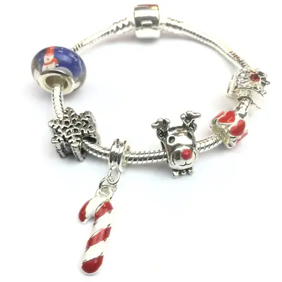 Children's 'Christmas Wishes' Silver Plated Charm Bracelet • £5.99