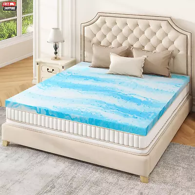 Mattress Topper Twin - 2 Inch Memory Foam Mattress Topper Cooling Gel Infusion C • $50.64