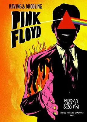 $4.99 • Buy Pink Floyd Reproduction 4  X 6  Mini Concert Poster Free Top Loader  