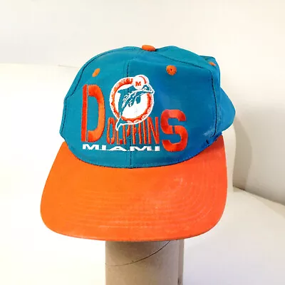 Vintage 1974-1989 Logo Miami Dolphins Cap Annco Brand Snapback One Size Adult • £71.24