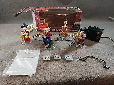 Vintage Mickey Mouse Brass Band Mr. Christmas Animated Musical 21 Carols 1995 • £43.78