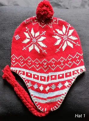 Winter Knitted Beanies Ear Flaps Braided Tassels & Pompom Top For Men/women • $9.99