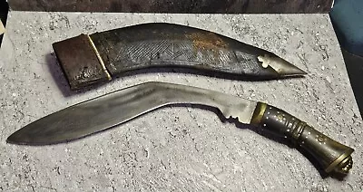 Vintage Nepalese Ghurkha Kukri Fighting Knife And Sheath • $175