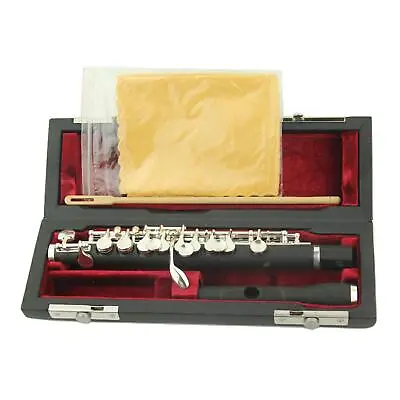 Key Of C Piccolo Flute Instruments And Wooden Case Cleaning Rod • $122.41