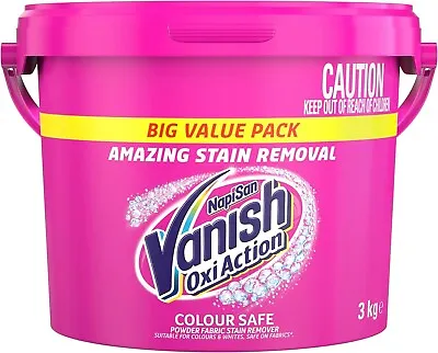 Vanish NapiSan Oxi Action Colour Safe Stain Remover Laundry Powder 3kg  NEW AU • $28.46