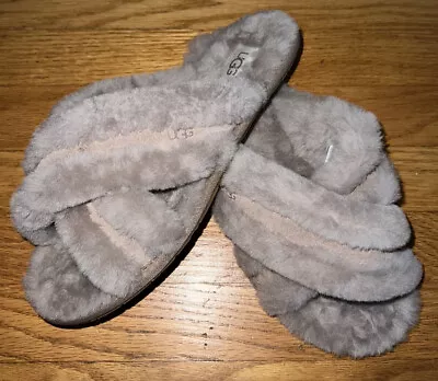 UGG Womens Caribou Scuffita Fluffy Slip On Slippers Size 8 NEW • $79.97