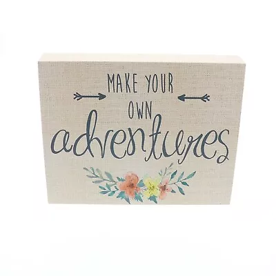  Make Your Own Adventures  Wooden Box Sign 10 X 8  - Barnyard Designs NEW • £19.27