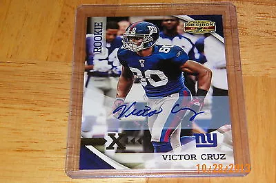2010 Gridiron Gear Victor Cruz RC Auto #80/99 HIS NY GIANTS JERSEY NUMBER 1/1 • $174.44