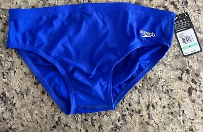 Speedo Men's Swimsuit Brief Powerflex Eco Solid Adult Size 34 - Sapphire Blue • $24.99