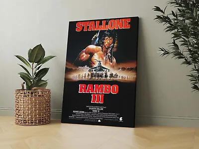 Rambo III 1988 Classic Movie Poster -Canvas-Framed Or Poster Available • £28.99