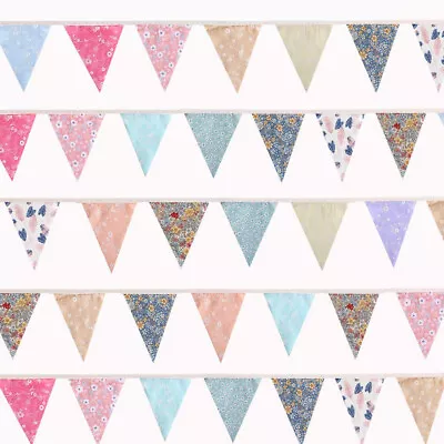 36feet Fabric Bunting36pcs Outdoor Bunting BannerTriangle Flags For Garden Mot • £5.99