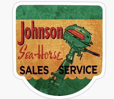 Johnson OUTBOARD VINTAGE FLAG. RETRO HUGE  Man Cave Garage Boat Shed • $26.50