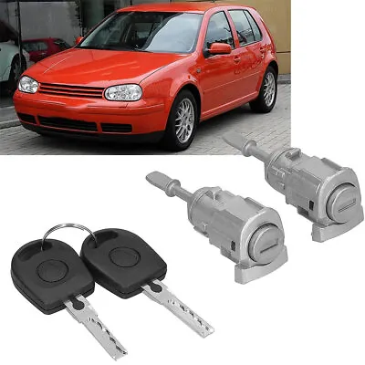 For VW Golf 4 IV Bora Lupo Polo 9N Door Lock FRONT LEFT + RIGHT 2x Keys AU • $31.99