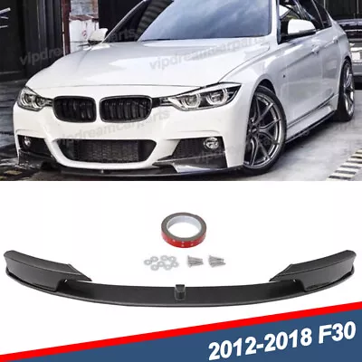 Carbon Look Front Bumper Spoiler Lip For BMW 3 Series F30 328i M Sport 2012-2018 • $134.99