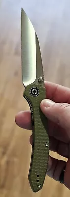 Civivi Hadros Folding Knife 3.25  10Cr15CoMoV Steel Blade Olive Drab Micarta • $39.99