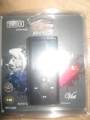New Mp 4 Player Sweex Mp4 Player 4 Gb Digital Media Player Black Mp51owh Camera • £45.99
