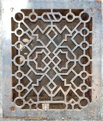 Vintage Cast Iron Floor Heat Grate Vent 11 1/4 X 9 1/2 Art Architectural Salvage • $40