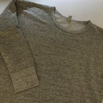 J. CREW Womens’ Speckled Gray Fleece Crewneck Sweatshirt Large • $19.99