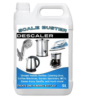 Limescale Remover Scale Buster 1L Jerry Container 4 X 5L Multi Listing • £34.99