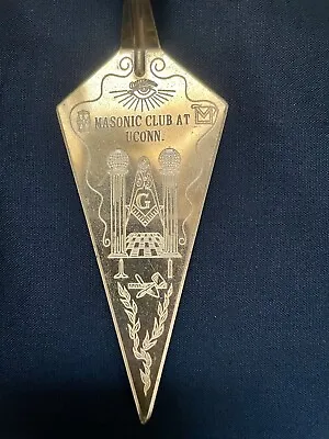Masonic Letter Opener Trowel 7’ VTG 1950’s  From UConn Uriel Lodge Storrs CT • $13