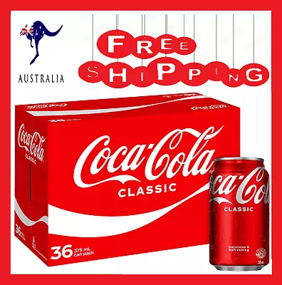 Coca-Cola Classic Soft Drink Multipack Cans 36 X 375mL • $39.37