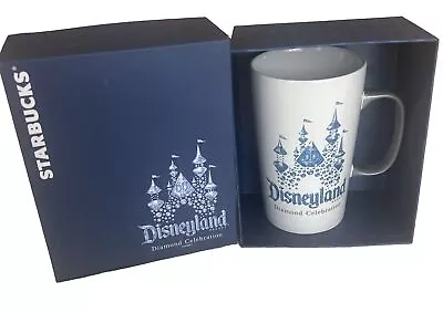 NEW Disneyland 60th Diamond Celebration Disney Starbucks Ceramic Mug 16 Oz Cup • $8.99