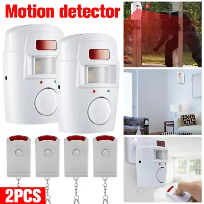 Pir Wireless Alarm With Remote Control Sensor Motion Home Caravan Shed Garage • £15.99