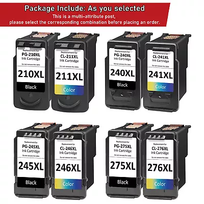 Ink Cartridges For Canon PG-210XL 240XL 245XL 275XL CL-241XL 246XL 276XL Printer • $51.58