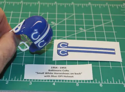 1954 - 1955 Baltimore Indy Colts *DIECUT* Decals & OPI Football Gumball Helmets • $5.99