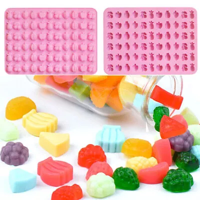 Silicone Fruit Apple Banana Chocolate Mould Gummy Candy Ice Cube Tray Jelly Mold • £3.25