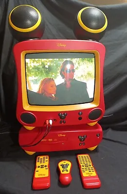 Disney MICKEY MOUSE 13” CRT TV And DVD Player Works Loud Sound DT-1350-C Retro • $200