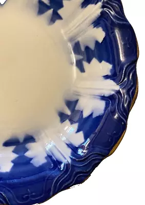 RARE! Vintage S.C. Co/Martha Washington 4B Flow Blue 9  Bowl Embossed Gold Trim • $31.97