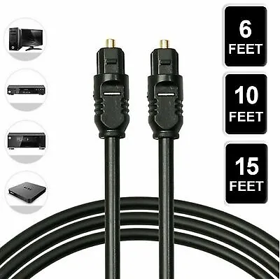 Toslink Optical Cable Digital Audio Sound Fiber Optic SPDIF Cord Wire Dolby DTS • $6.55