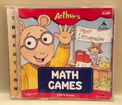 Arthur's Math Games Windows PC Game Ages 4 & Up The Learning Company - COMPLETE • $6.99