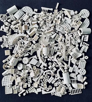 500g LEGO Bulk Lot Assorted Mixed White Pieces Bricks Parts 0.5kg F • $25