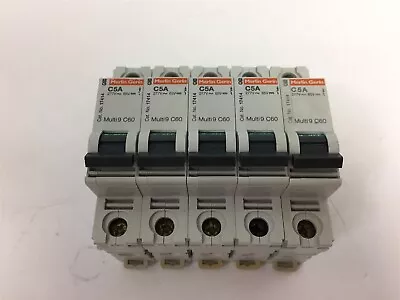 Lot Of 5 Merlin Gerin C5A Circuit Breaker Multi9 C60 240V~ AIR 10KA • $29.95