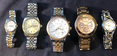 $19.99 • Buy Watch Lot Of (5) Women’s Watches Michael Kors, Fossil, Seiko, Timex, Relic