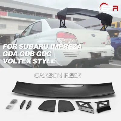 For SUBARU Impreza GDA GDB GDC Voltex Style Carbon Glossy Rear GT Spoiler Wing • $917