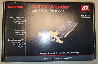 Diamond ATI TV Wonder HD 650 TV Tuner ATI-102-B041(B) ~ New In Box! • $89.90