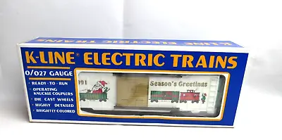 K-Line Electric Trains O/27 Gauge 1991 Seasons Greetings Box Car NIB • $24.99