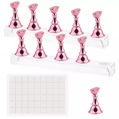 Nail Stand Acrylic Nail Art Display Stand Magnetic Nail Tips Practice Holder 54 • $11.99