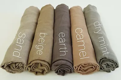 Large Maxi Ladies Plain Hijab Viscose/rayon Shawl Oversize Scarf Sarong Wrap Tr • £3.99