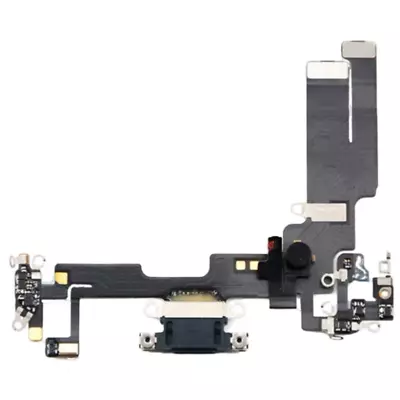 Black OEM Charging Port Dock Mic Flex Cable Adapter Component For Iphone 14 T • £10.79