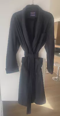 Rare! Solid Black Pendleton Robe 100% Wool Lg Shawl Collar - Excellent • $54.95