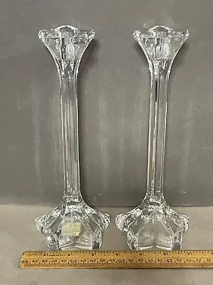 Pair Of Mikasa Firestar Star Shape Pillar Taper Candle Holders • $22.38