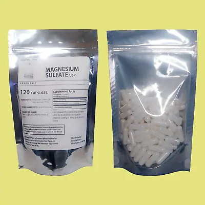 120 Epsom Salt Capsules Magnesium Sulfate Gallbladder Cleanse FREE SHIPPING! • $29.97