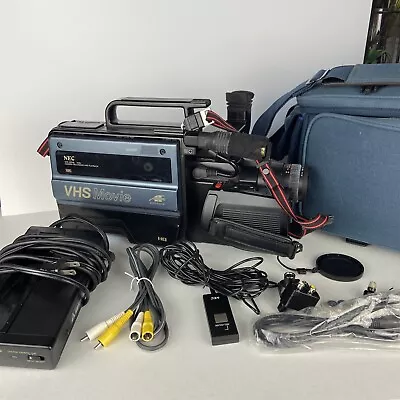 Vintage NEC V30U VHS Video Movie Camera Camcorder W Carrying Bag Extras Untested • $49.99