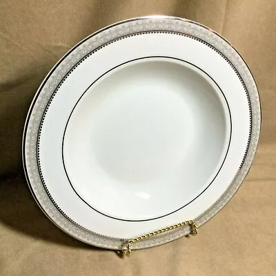 Mikasa Fine China 8 1/2  Rimmed Soup Bowl -  Platinum Crown  New • $8